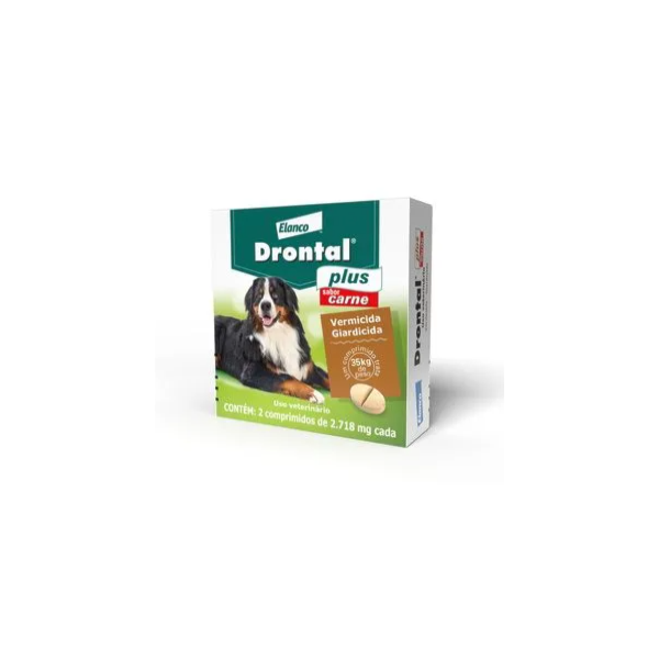 Drontal Plus Cães 35kg 2 comprimidos Drontal Plus Cães 35kg 2 comprimidos