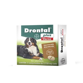 Drontal Plus Cães 35kg 2 comprimidos - Bayer