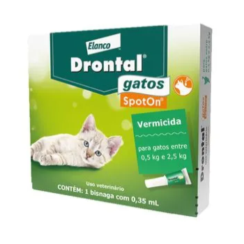 Drontal Spot On Gatos Entre 0,5kg e 2,5kg 0.35ml Drontal Spot On Gatos Entre 0,5kg e 2,5kg 0.35ml