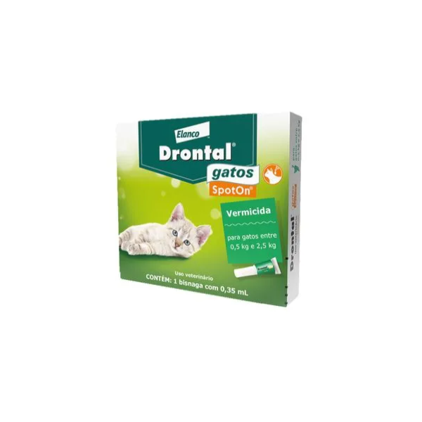 Drontal Spot On Gatos Entre 0,5kg e 2,5kg 0.35ml Drontal Spot On Gatos Entre 0,5kg e 2,5kg 0.35ml