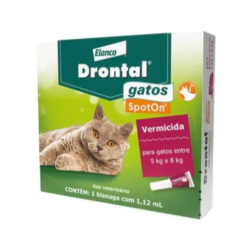 Drontal Spot On Gatos Entre 5kg e 8kg -1,12ml Drontal Spot On Gatos Entre 5kg e 8kg -1,12ml