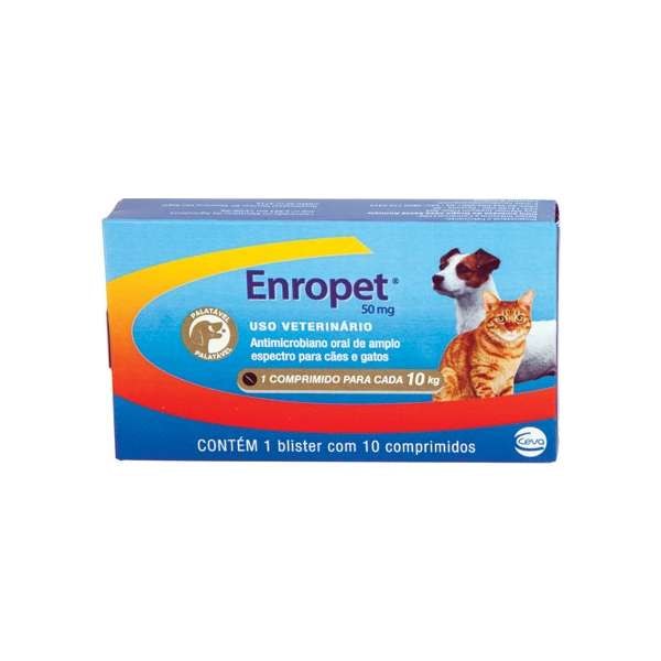 Enropet 50mg 10 comprimidos - Ceva Enropet 50mg 10 comprimidos - Ceva