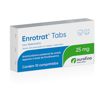 Enrotrat Tabs 25mg 10 comprimidos - Ourofino Enrotrat Tabs 25mg 10 comprimidos - Ourofino