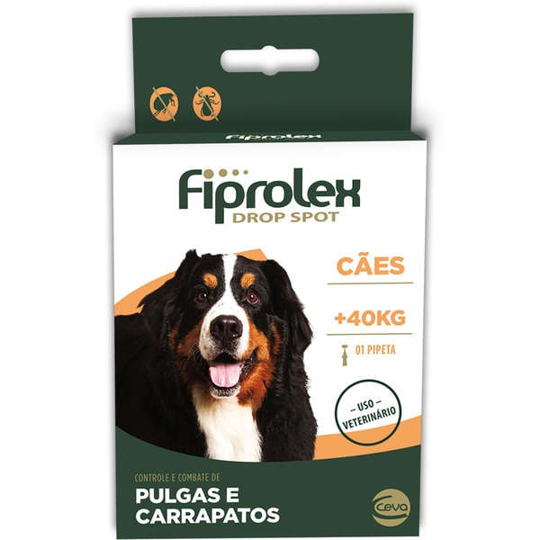 Fiprolex Cães acima de 40kg 4,02ml Unidade - Ceva Fiprolex Cães acima de 40kg 4,02ml Unidade - Ceva