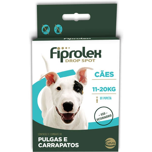 Fiprolex Cães de 11 a 20kg 1,34ml Unidade - Ceva Fiprolex Cães de 11 a 20kg 1,34ml Unidade - Ceva
