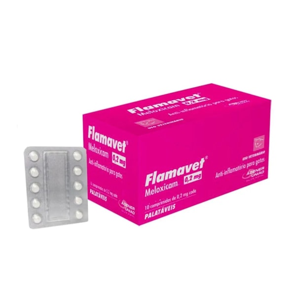 Flamavet Gatos 0,2mg Blister 10 comprimidos - Agener União Flamavet Gatos 0,2mg Blister 10 comprimidos - Agener União