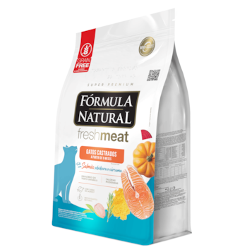 Fórmula Natural Fresh Meat Gatos Castrados Salmão, Abóbora e Cúrcuma