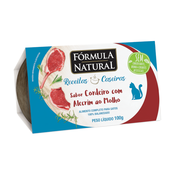 Fórmula Natural Receitas Caseiras Gatos Adultos Cordeiro com Alecrim ao Molho Fórmula Natural Receitas Caseiras Gatos Adultos Cordeiro com Alecrim ao Molho