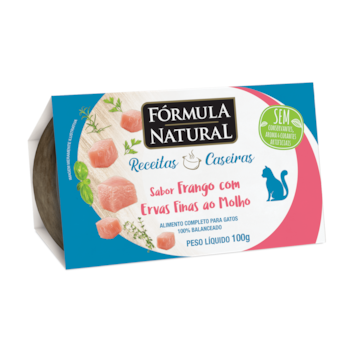 Fórmula Natural Receitas Caseiras Gatos Adultos Frango com Ervas Finas ao Molho
