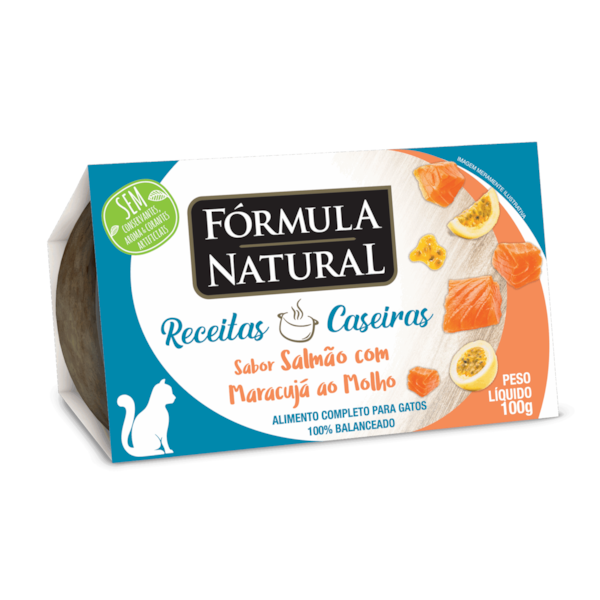 Fórmula Natural Receitas Caseiras Gatos Adultos Salmão com Maracujá ao Molho Fórmula Natural Receitas Caseiras Gatos Adultos Salmão com Maracujá ao Molho