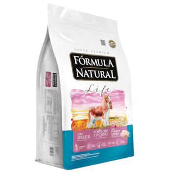 Fórmula Natural Super Premium Life Cães Adultos Portes Mini e Pequeno Frango e Linhaça - 10Kg