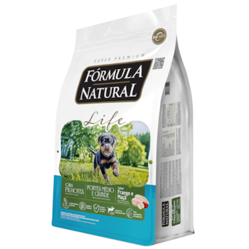 Fórmula Natural Super Premium Life Cães Filhotes Portes Médio e Grande Sabor Frango e Maçã - 15Kg Fórmula Natural Super Premium Life Cães Filhotes Portes Médio e Grande Sabor Frango e Maçã - 15Kg