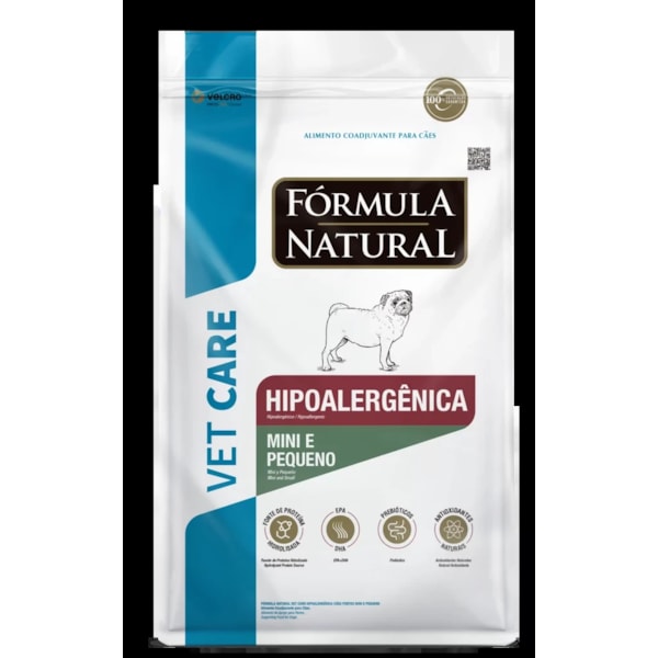 Fórmula Natural Vet Care Hipoalergênica Cães Portes Mini E Pequeno