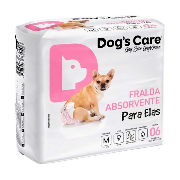 Fralda Dog's Care Cães Fêmeas M Fralda Dog's Care Cães Fêmeas M