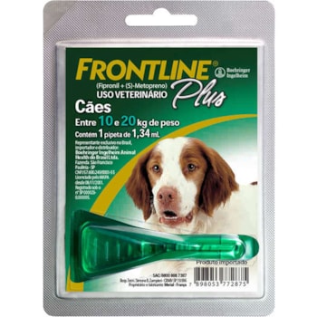 Frontline Plus 10 a 20kg Unidade - Boehringer Ingelheim Frontline Plus 10 a 20kg Unidade - Boehringer Ingelheim
