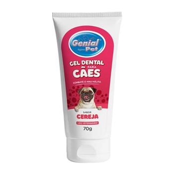 Gel Dental Para Cães Cereja 70g - Genial Pet