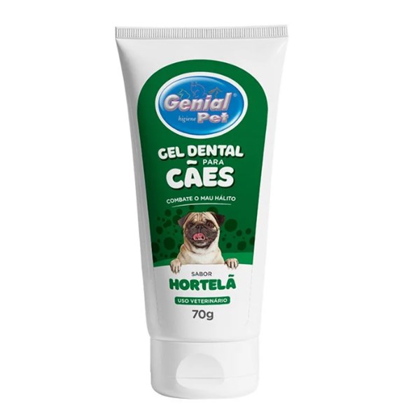 Gel Dental Para Cães Hortelã 70g - Genial Pet