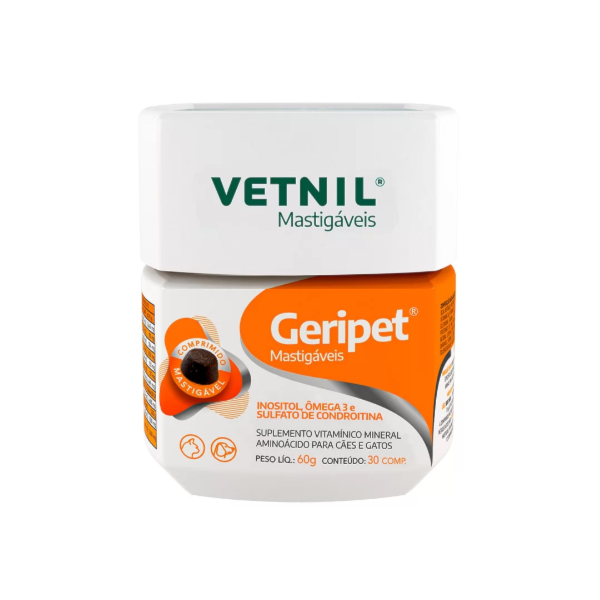 Geripet Mastigavéis 30 comprimidos - Vetnil Geripet Mastigavéis 30 comprimidos - Vetnil