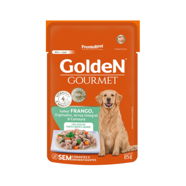 Golden Gourmet Sachê CÃES Adulto Médio/Grande Frango 85g - Golden Golden Gourmet Sachê CÃES Adulto Médio/Grande Frango 85g - Golden