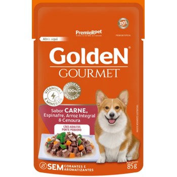 Golden Gourmet Sachê Cães Adulto Pequeno Carne 85g - Golden