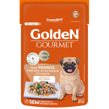 Golden Gourmet Sachê Cães Adulto Pequeno Frango 85g - Golden Golden Gourmet Sachê Cães Adulto Pequeno Frango 85g - Golden