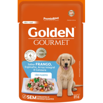 Golden Gourmet Sachê Cães Filhote Frango 85g - Golden Golden Gourmet Sachê Cães Filhote Frango 85g - Golden