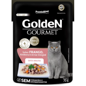 Golden Gourmet Sachê Gatos Adulto Frango 70g - Golden Golden Gourmet Sachê Gatos Adulto Frango 70g - Golden