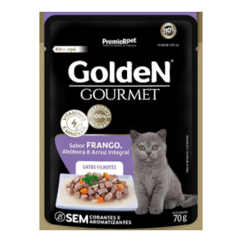 Golden Gourmet Sachê Gatos Filhote Frango 70g - Golden Golden Gourmet Sachê Gatos Filhote Frango 70g - Golden
