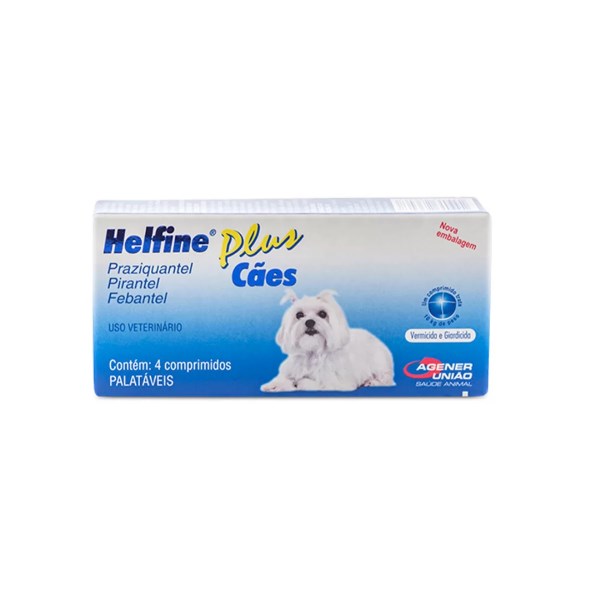 Helfine Plus Cães 4 comprimidos - Agener União