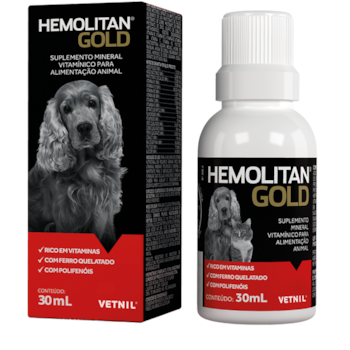 Hemolitan Gold Suplemento Vitamínico - Vetnil Hemolitan Gold Suplemento Vitamínico - Vetnil