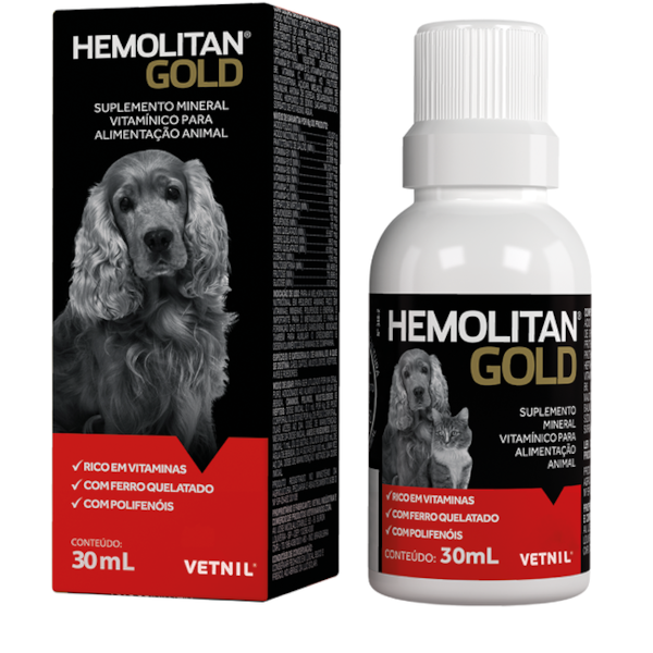 Hemolitan Gold Suplemento Vitamínico - Vetnil Hemolitan Gold Suplemento Vitamínico - Vetnil