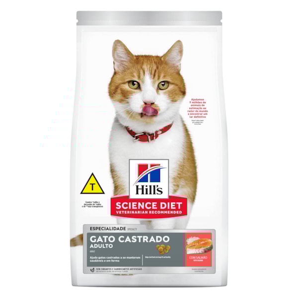 Hill's Gatos Adultos Castrados Sabor Salmão - Hill's Hill's Gatos Adultos Castrados Sabor Salmão - Hill's