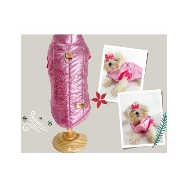 Jaqueta Rosa Para Cães - Pink e Fanny