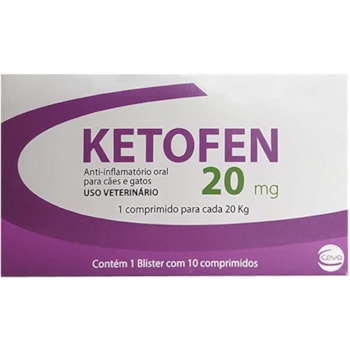 Ketofen 20mg 10 comprimidos - Ceva Ketofen 20mg 10 comprimidos - Ceva