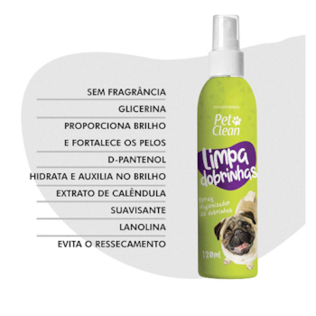 Limpa Dobrinhas 120ml - Pet Clean Limpa Dobrinhas 120ml - Pet Clean