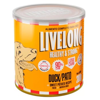 Livelong Cães - Pato com Batata Doce 300g