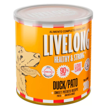 Livelong Cães - Pato com Batata Doce 300g Livelong Cães - Pato com Batata Doce 300g
