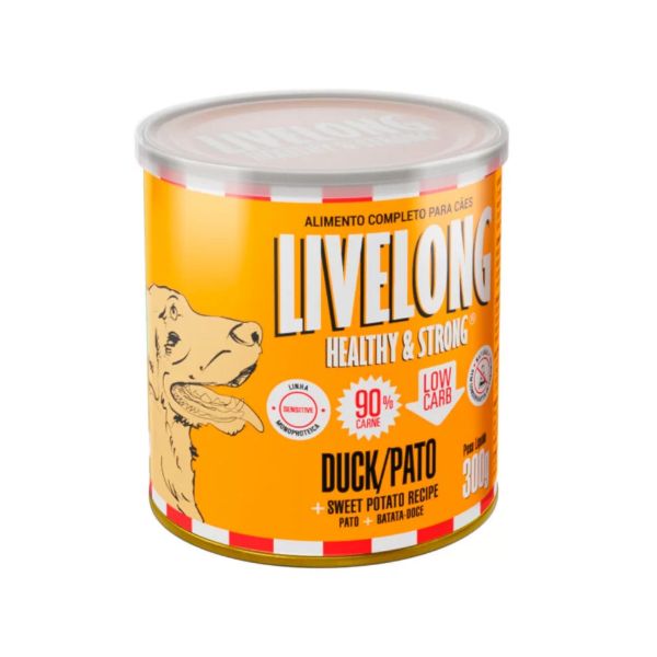Livelong Cães - Pato com Batata Doce 300g Livelong Cães - Pato com Batata Doce 300g