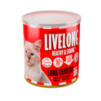 Livelong Gatos - Cordeiro com Batata Doce 300g Livelong Gatos - Cordeiro com Batata Doce 300g