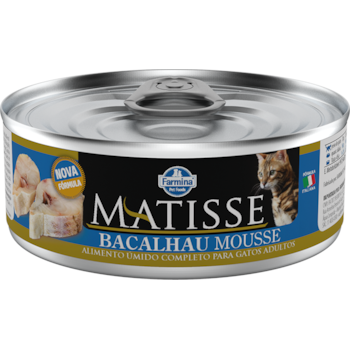 Matisse Lata para Gatos Adultos de Todas as Raças Sabor Bacalhau 85g