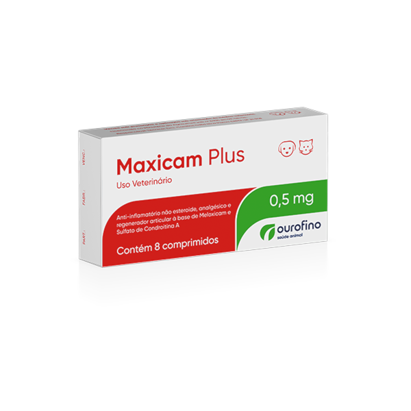Maxicam Plus 0,5mg 8 comprimidos - Ourofino Maxicam Plus 0,5mg 8 comprimidos - Ourofino