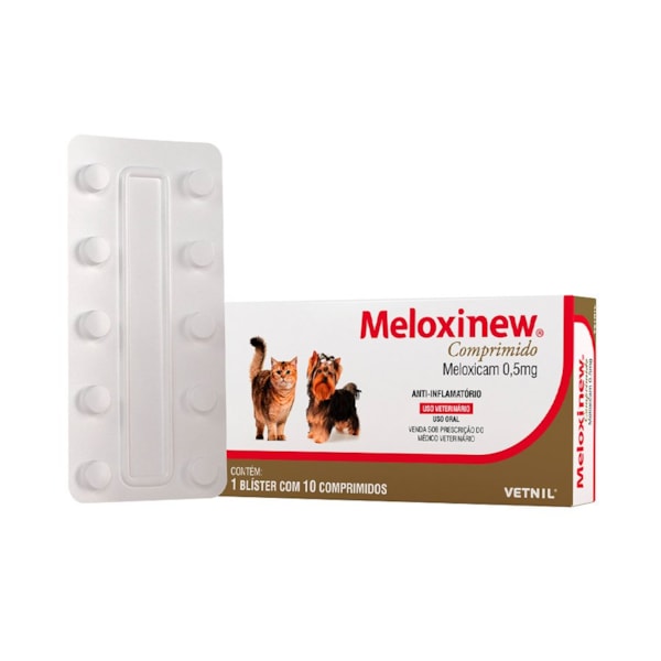 Meloxinew 0,5mg 10 comprimidos - Vetnil Meloxinew 0,5mg 10 comprimidos - Vetnil