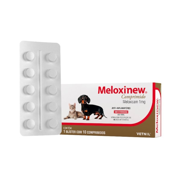 Meloxinew 1mg 10 comprimidos - Vetnil Meloxinew 1mg 10 comprimidos - Vetnil