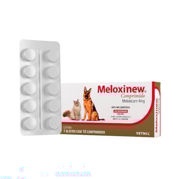 Meloxinew 4mg 10 comprimidos - Vetnil Meloxinew 4mg 10 comprimidos - Vetnil