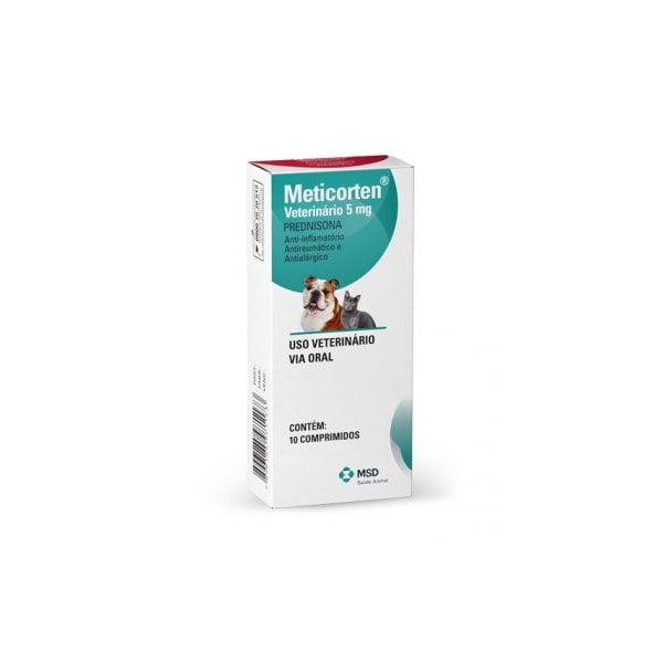 Meticorten Vet 5mg 10 comprimidos - MSD Meticorten Vet 5mg 10 comprimidos - MSD