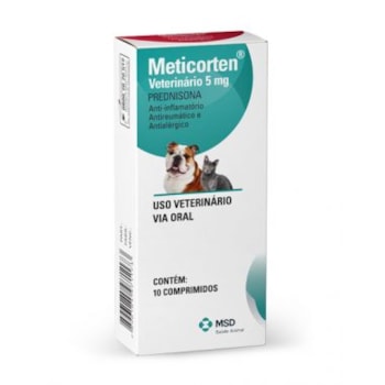Meticorten Vet 5mg 10 comprimidos - MSD Meticorten Vet 5mg 10 comprimidos - MSD