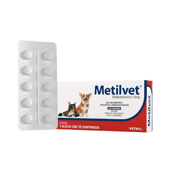 Metilvet Dipy 10mg 10 comprimidos - Vetnil Metilvet Dipy 10mg 10 comprimidos - Vetnil