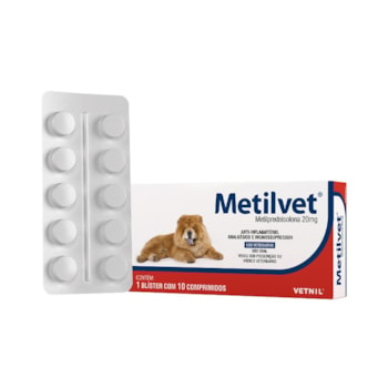 Metilvet Dipy 20mg 10 comprimidos - Vetnil