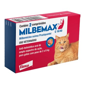 Milbemax Gatos de 2 a 8kg 40mg 2 comprimidos - Elanco