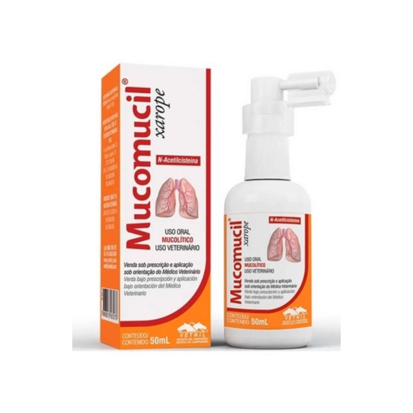 Mucomucil Xarope 50ml - Vetnil Mucomucil Xarope 50ml - Vetnil